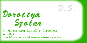 dorottya szolar business card